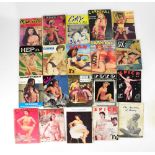 A quantity of c1950s and later pin-up and glamour magazines, to include 'Gay', 'Hep', 'Satin',