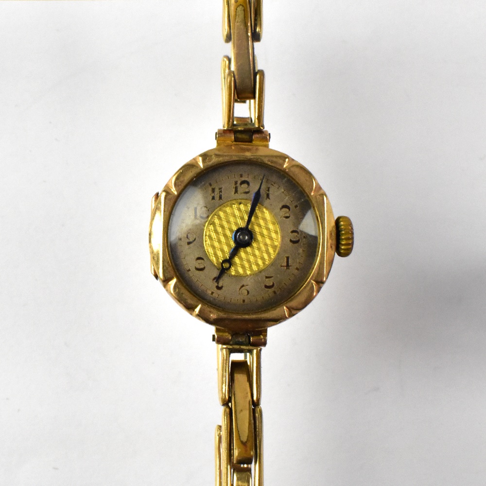 A ladies' vintage 9ct gold wristwatch,