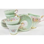 AYNSLEY; a fourteen-piece Art Deco part coffee set in the B4607 pattern,