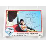 CHRISTOPHER REEVE; three original 1978 promotional Superman cards,