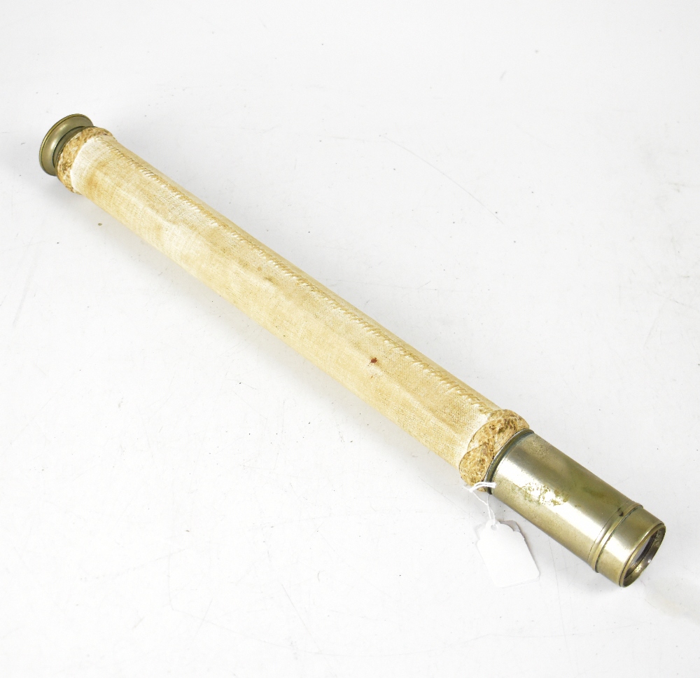 An early 20th century canvas covered single-drawer telescope inscribed 'G. - Image 2 of 5