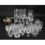A large quantity of crystal and cut glass, mainly drinking glasses, to include wine glasses,