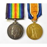 A pair of WWI medals comprising War Medal and Victory Medal awarded to Cpl. A. J. Niblett R.A.M.C.