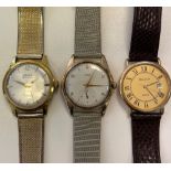 TISSOT; a gentlemen's vintage 9ct yellow gold wristwatch,