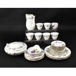 ROYAL WORCESTER; a quantity of Royal Worcester 'June Garland' tea and dinner ware to include plates,