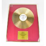 JUSTIN TIMBERLAKE; a gold disc for 'SexyBack',