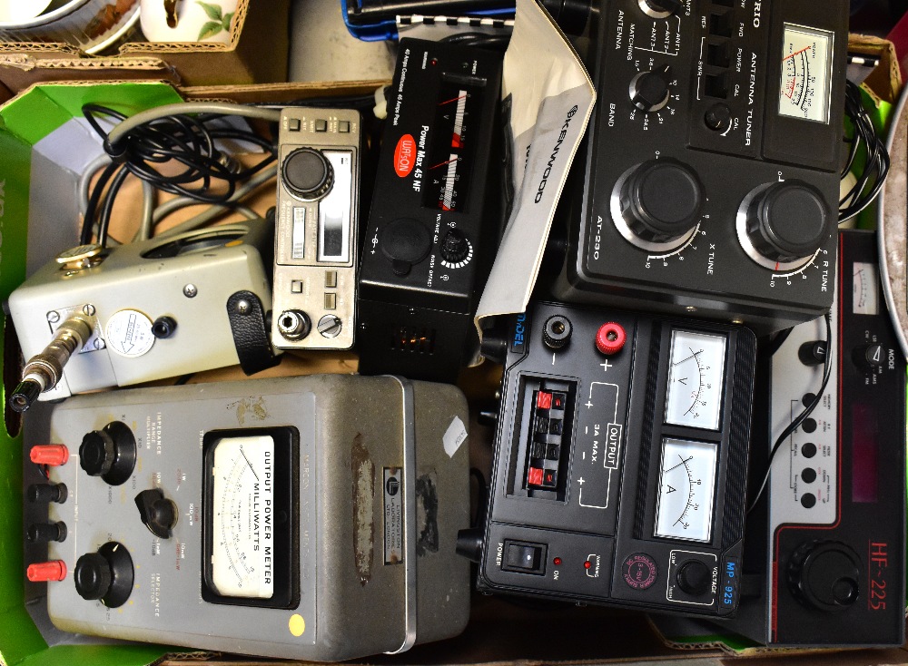 A quantity of vintage radio equipment to include a Mydel MP-925 ampmeter,