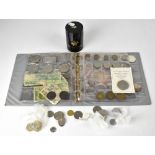 A quantity of mainly German coinage to include five and ten pfennig coins, silver coins, etc.