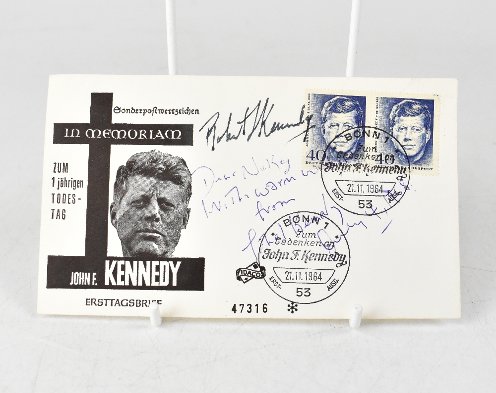 AMERICAN POLITICS; a first day cover bearing the signature of Robert Kennedy.