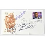 AMERICAN JAZZ; a first day cover bearing the signatures of Grosvenor Washington Jr,