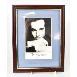 FILM & MUSIC; a group of six autographed stock photographs to include Daniel Day Lewis,