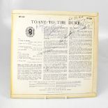 DUKE ELLINGTON; 'Toast to the Duke', an album bearing several signatures to the back cover,