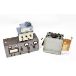 A quantity of vintage marine radio equipment to include a wave meter type W1191A,