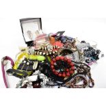 A quantity of vintage and modern costume jewellery and fashion jewellery items.