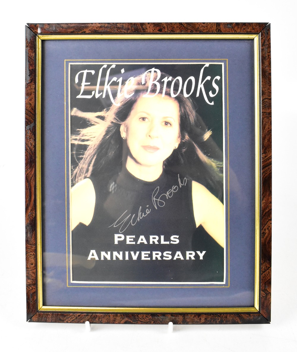 ROCK & POP; a group of autographed ephemera including a stock photograph of Elkie Brooks,