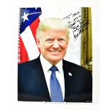 DONALD TRUMP; a large coloured photograph inscribed 'To Dave, You are a great guy,