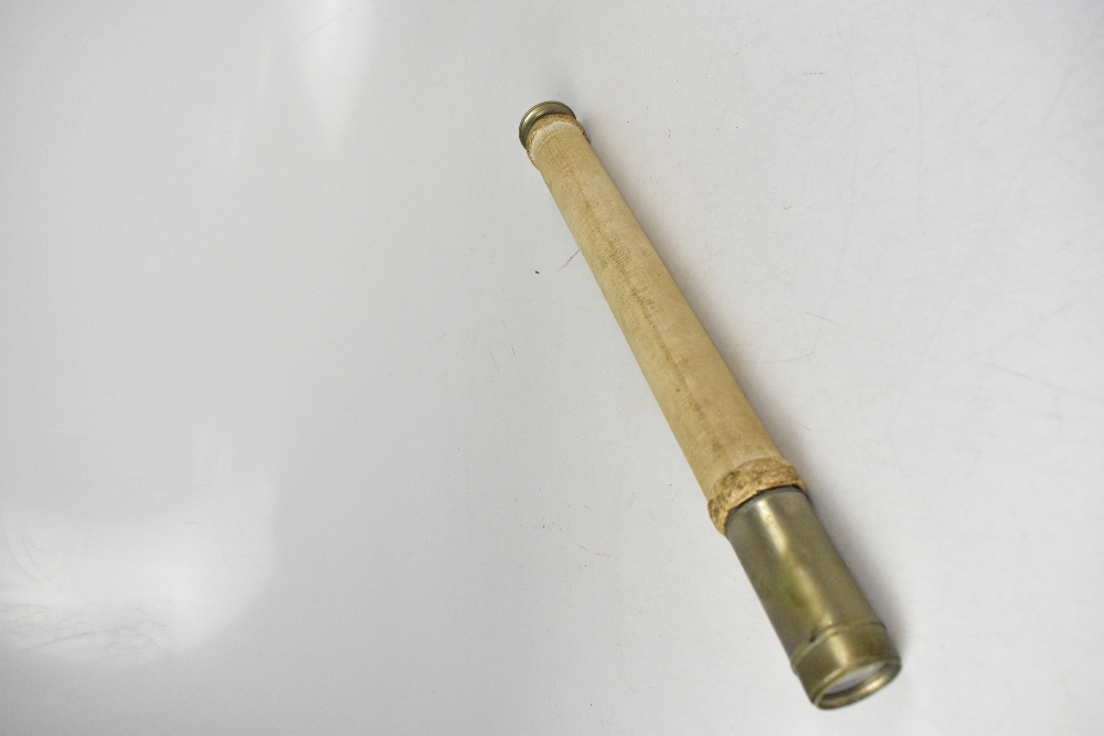 An early 20th century canvas covered single-drawer telescope inscribed 'G. - Image 3 of 5