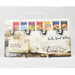 J K ROWLING; a 'Harry Potter' first day cover inscribed 'With Best Wishes',