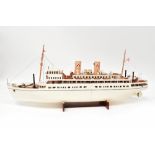 A scratch-built model of 'The Empress of Canada', a steamship,