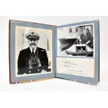 An album containing ephemera relating to the Cunard White Star Line including photographs and copy