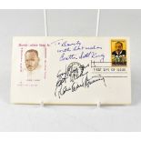 AMERICAN CIVIL RIGHTS; a first day cover bearing two signatures including Coretta Scott King.