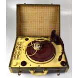 REGENTONE; a Colaro High Fidelity RC54 Bakelite portable record player in carry case.