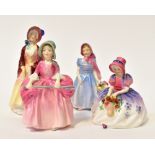 ROYAL DOULTON; four porcelain figures comprising HN2109 'Wendy', HN1811 'Bo Peep',