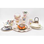 Various collectible pottery and porcelain,