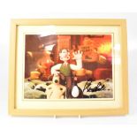 FILM & TV; a group of five autographed promotional pictures, Wallace and Grommit,
