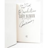GARY NUMAN; 'Revolution: The Autobiography', bearing the star's signature,