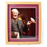 FILM; a group of five autographed promotional pictures of Michael Caine, Dame Maggie Smith,