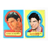 CHRISTOPHER REEVE; two 'Superman' comic cards/stickers bearing the star's signature (2).