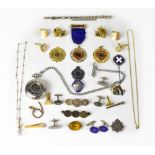 Various items of costume jewellery and collectibles to include a silver coin brooch,