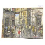 ENIK ESPOSITO (Napoli, 1942); oil, Napoli street scene, 30 x 50cm.