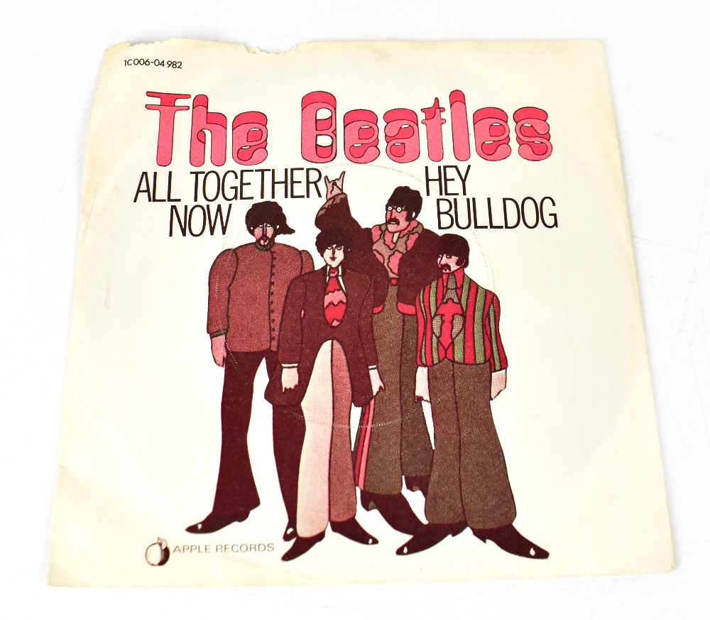 THE BEATLES; 'All Together Now / Hey Bulldog', a 45rpm single, made in Germany,