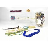 A quantity of vintage and modern costume jewellery and fashion jewellery items.