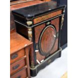 A 19th century ebonised gilt brass mounted boulle work side cabinet,