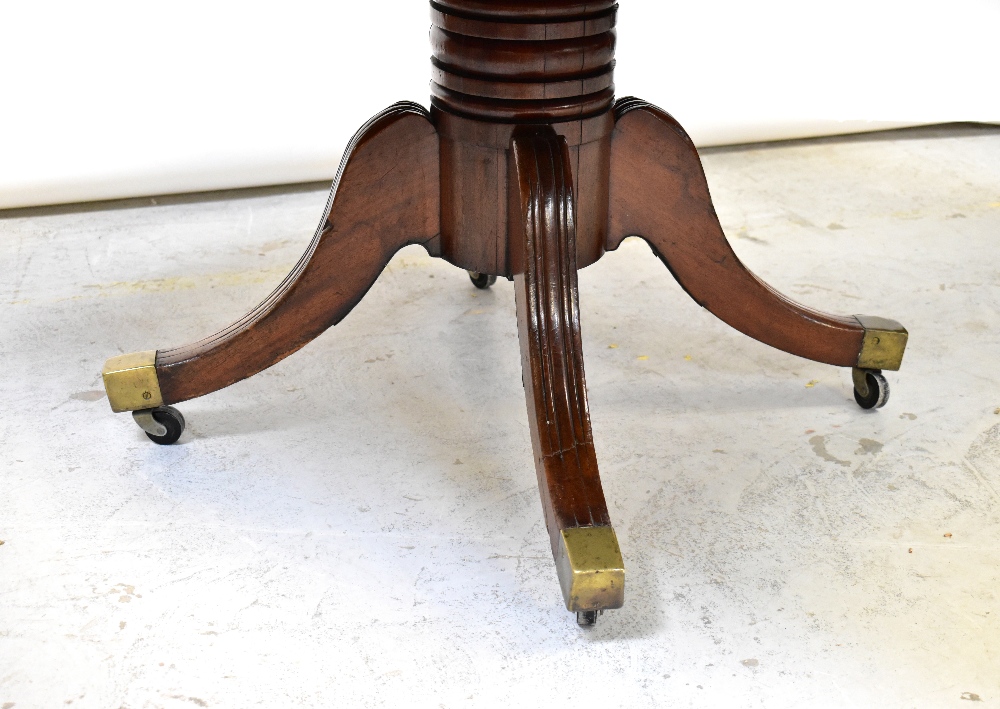 A 19th century mahogany square tilt-top table, - Image 2 of 5