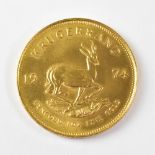 A 1oz Krugerrand, 1974.