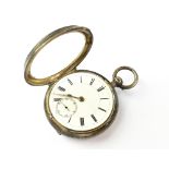 A 19th century hallmarked silver open face pocket watch,
