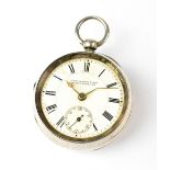 COLLINGWOOD & SON; a hallmarked silver open face pocket watch,