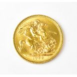 A Queen Elizabeth II 1968 full sovereign, with George and the Dragon to reverse.