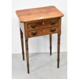 A small 19th century rosewood crossbanded side table,