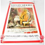 SIR HENRY MOORE; a poster advertising 'Graphics in the Making' at the Tate Gallery,
