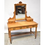 An Edwardian satin walnut dressing table,