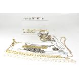 A quantity of costume jewellery to include a Scottish-style necklace, bangles, etc.