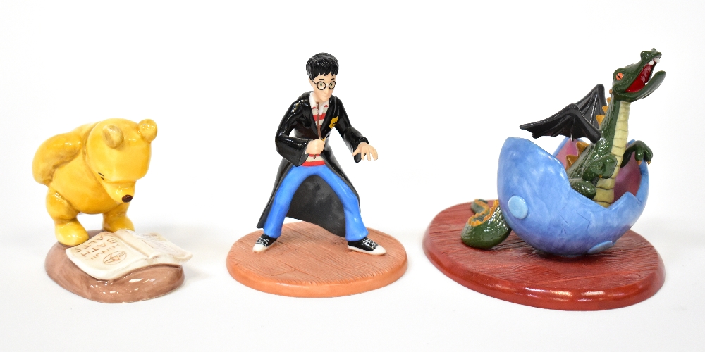 ROYAL DOULTON; two Harry Potter figures NPHG2 'Harry Casts a Magic Spell',