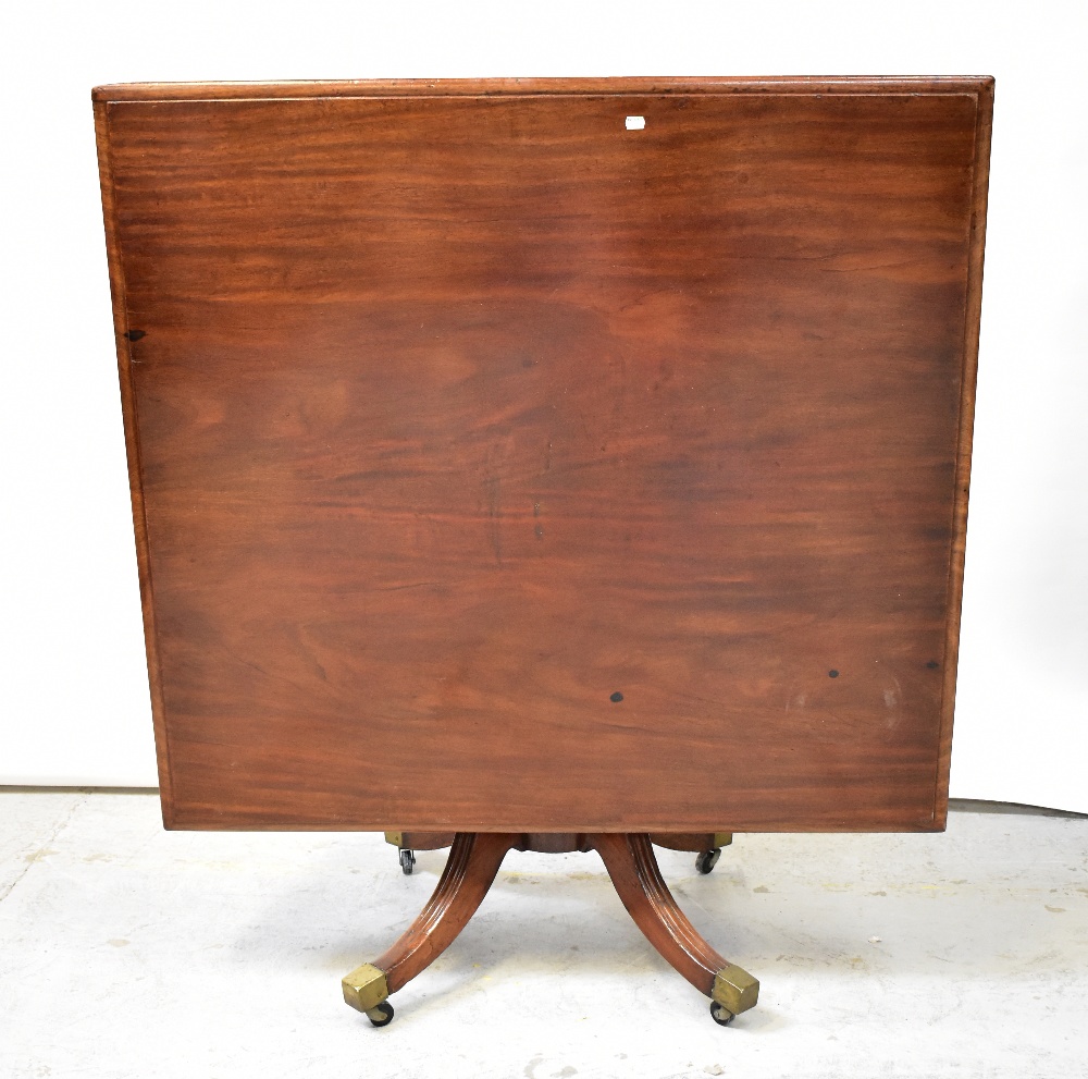 A 19th century mahogany square tilt-top table, - Image 3 of 5