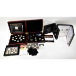 THE LONDON MINT; various coin presentation sets, to include The King George V Emergency penny set,