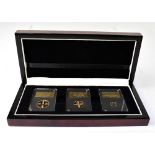 THE LONDON MINT; HM Queen Elizabeth II 90th Birthday limited edition three gold coin set,